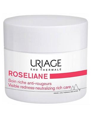 Uriage roseliane rich cream крем для дуже сухої, чутливої та схильної до почервоніння шкіри обличчя