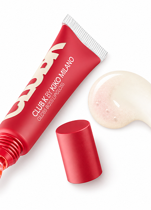 Блиск для губ kiko milano club k gloss boss lipgloss 01 instaflirt — прозорий із рожевим перламутром (000200-01)