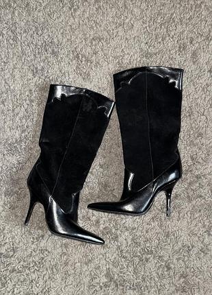 Ботильйони zara чорні 39р 25.5 см