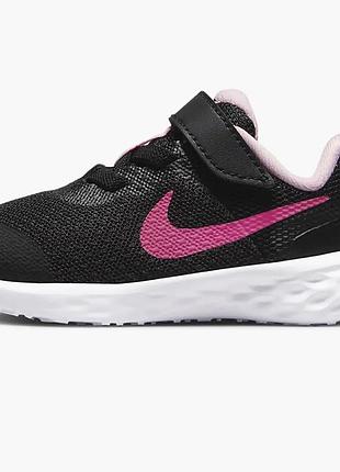 Кросівки для дівчаток nike running чорні з рожевим, розмір 30, довжина устілки 18,5 см