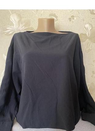 Шовковиста блуза uniqlo x lemaire з 100% віскози / естетика old money, р. xs-s