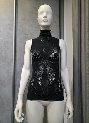 Бесшовный полупрозрачный топ топ из кружева one size wolford high everyday couture
