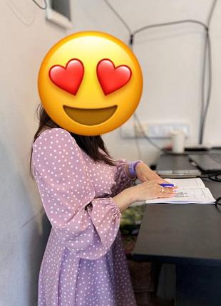 Лилова сукня в горох розмір s vovk