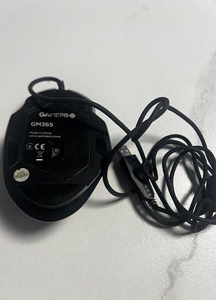 Дротова ігрова миша gamepro gm365 (black) 2