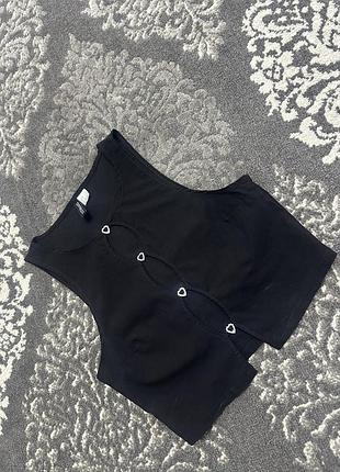 Топ жіночий h&m чорний 6