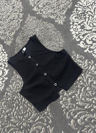 Топ жіночий h&m чорний 4