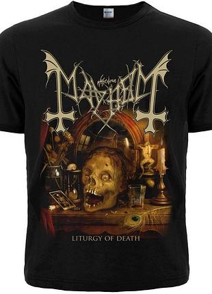 Футболка mayhem - liturgy of death (чорна) (rw)