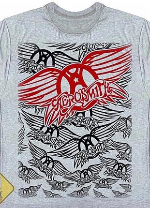 Футболка aerosmith (сіра меланж) (rw)