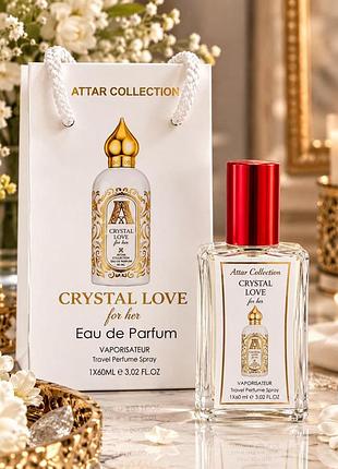 Парфуми жіночі crystal love for her attar collection, 50 мл, сумка в стилі бренду
