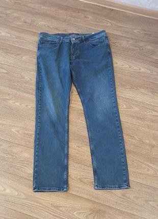 Мужские джинсы calvin klein jeans прямого кроя (нюанс с пуговицей), р. w36/li4