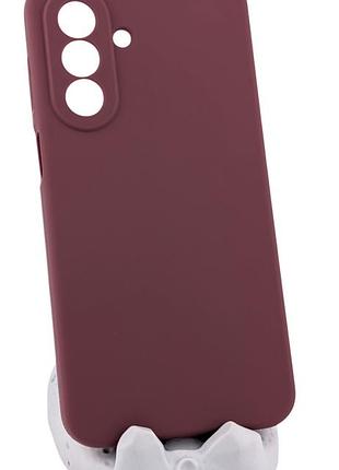Чехол silicone cover для samsung galaxy a27 / a276 бампер с микрофиброй бордовый