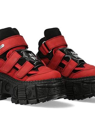 Черевики new rock m-wall285-s6 red/black — культове готичне взуття на платформі