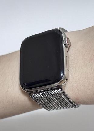 Смарт-годинник нержавіюча сталь apple watch 6 -  44 mm stainless steel (ceramic case)