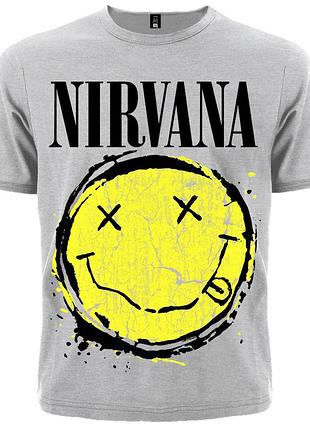 Футболка nirvana - smile (сіра) (rw)