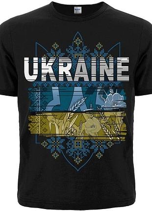 Футболка україна - тризуб достатку (чорна)