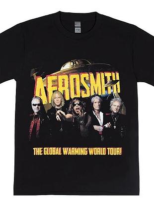 Футболка aerosmith - the global warming world tour (чорна) (rw) розмір м