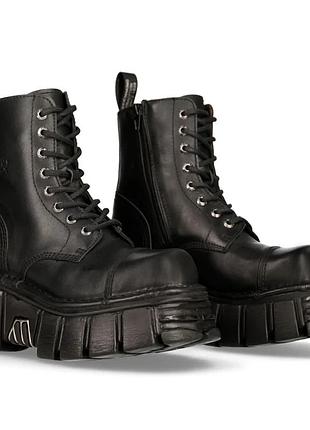 New rock m-newmili083-s39 — масивні шкіряні черевики на платформі (унісекс)