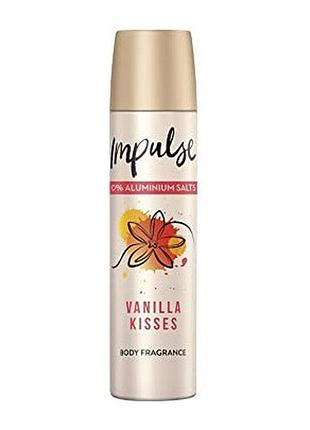 Дезодорант парфумований impulse vanilla kisses 75мл.