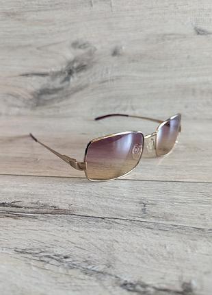 Винтажные солнцезащитные очки fendi  sl 7331 цвет 349y золотая оправа градиент