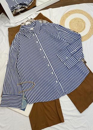 Сорочка у смужку батал h&m