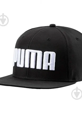 Оригинальная кепка снепбек puma / черная кепка пума с прямым козырьком