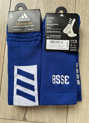 Шкарпетки баскетбольні adidas creator 365 maximum cushioned crew сині xl