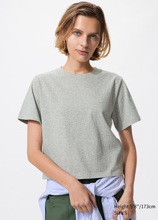 Футболка uniqlo вільного крою з вареної бавовни