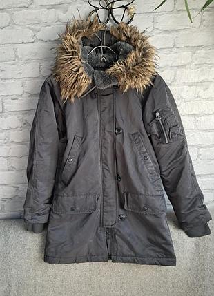 Зимняя куртка-парка gap (оригинал) с мехом - размер xs (160/84a)