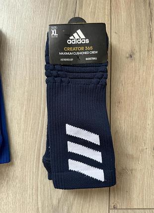 Шкарпетки для баскетболу adidas creator 365 maximum cushioned crew сині