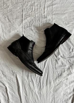 Шкіряні черевики челсі floris van bommel leather chelsea boots (uk 9.5 / eu 43.5-44)