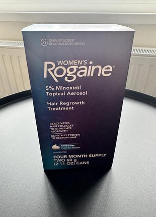 Women's rogaine 5% minoxidil foam — новий набір, запечатаний