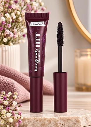 Туш для вій glambee hit mascara бургунді, 14 г