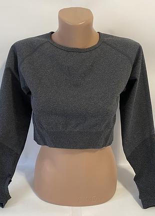 Спортивний безшовний рашгард-кроп топ aybl balance v2 seamless long sleeve crop top. на розмір l – xl