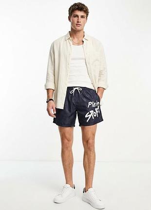 Мужские темно-синие пляжные шорты (плавки) plein sport (philipp plein) / m