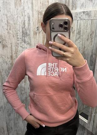 Худі жіноче the north face рожеве на флісі