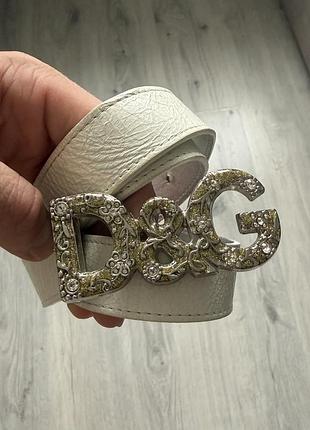 Ремінь жіночий dolce&gabbana вінтажний шкіряний бежевий