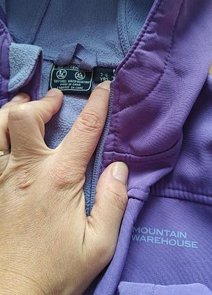 Куртка для дівчаток mountain warehouse soft shell фіолетова 4