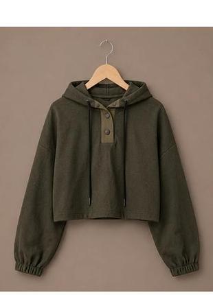 Жіноче худі zara кольору хакі, розмір s