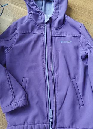 Куртка для дівчаток mountain warehouse soft shell фіолетова 5