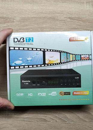 Цифровий т2 тюнер romicta t-265 dvb-t2 dvb-c full hd h.265 hevc hdmi scart usb ресивер