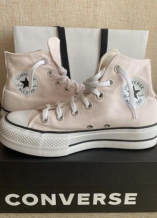 Кеди жіночі converse chuck taylor all star lift hi wmn рожеві, розмір 38, довжина устілки 24.5 см