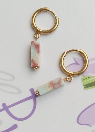 Сережки  "shoushan jasper"
