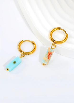 Серьги "shoushan jasper" 2