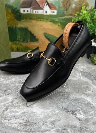 New gucci jordaan horsebit heels loafers новые мужские туфли лоферы кожа оригинал 42 eur