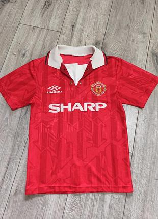 Manchester united umbro детская винтажная футбольная футболка манчестер юнайтед