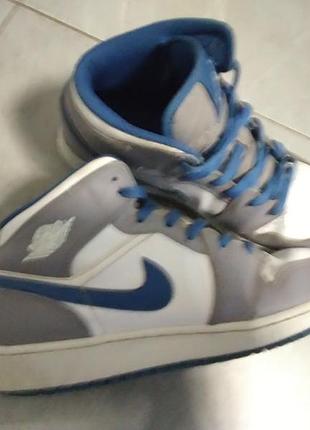 Кросівки для підлітків nike сірі з синім 39 розмір 25 см устілка