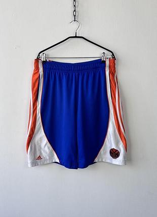 Баскетбольні шорти vintage adidas nba new york knicks basketball shorts size l blue orange white