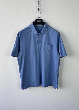 Преміальне поло maerz muenchen mens polo shirt short sleeve blue cotton pocket top size xl