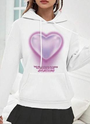 Shein. з англії. в наявності. худі толстовка оверсайз із начосом.