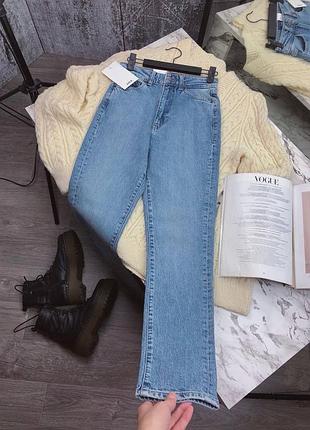 Голубые джинсы slim с высокой посадкой и лиоцеллом jjxx xs 34 новые